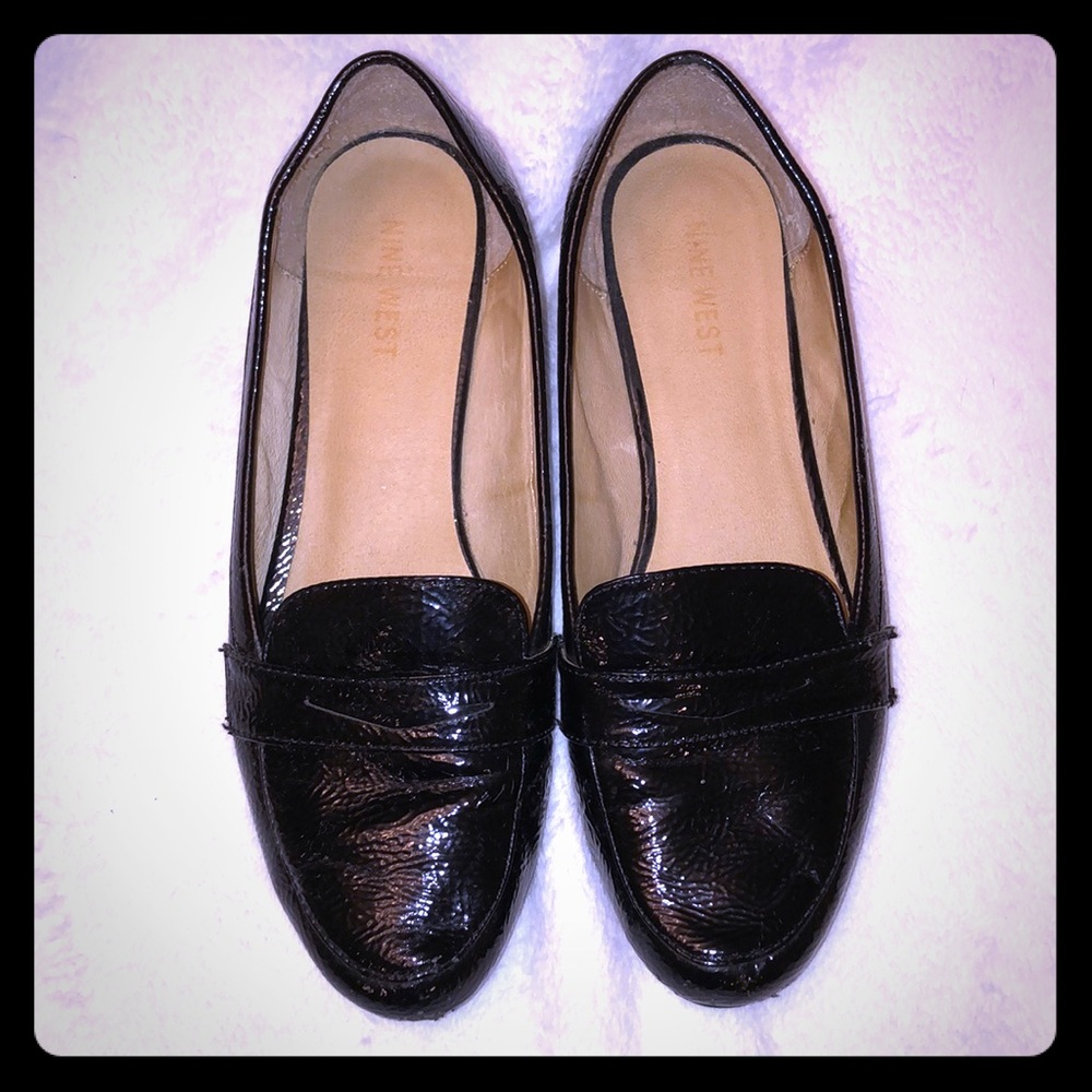 Black Patent Flats Nine West